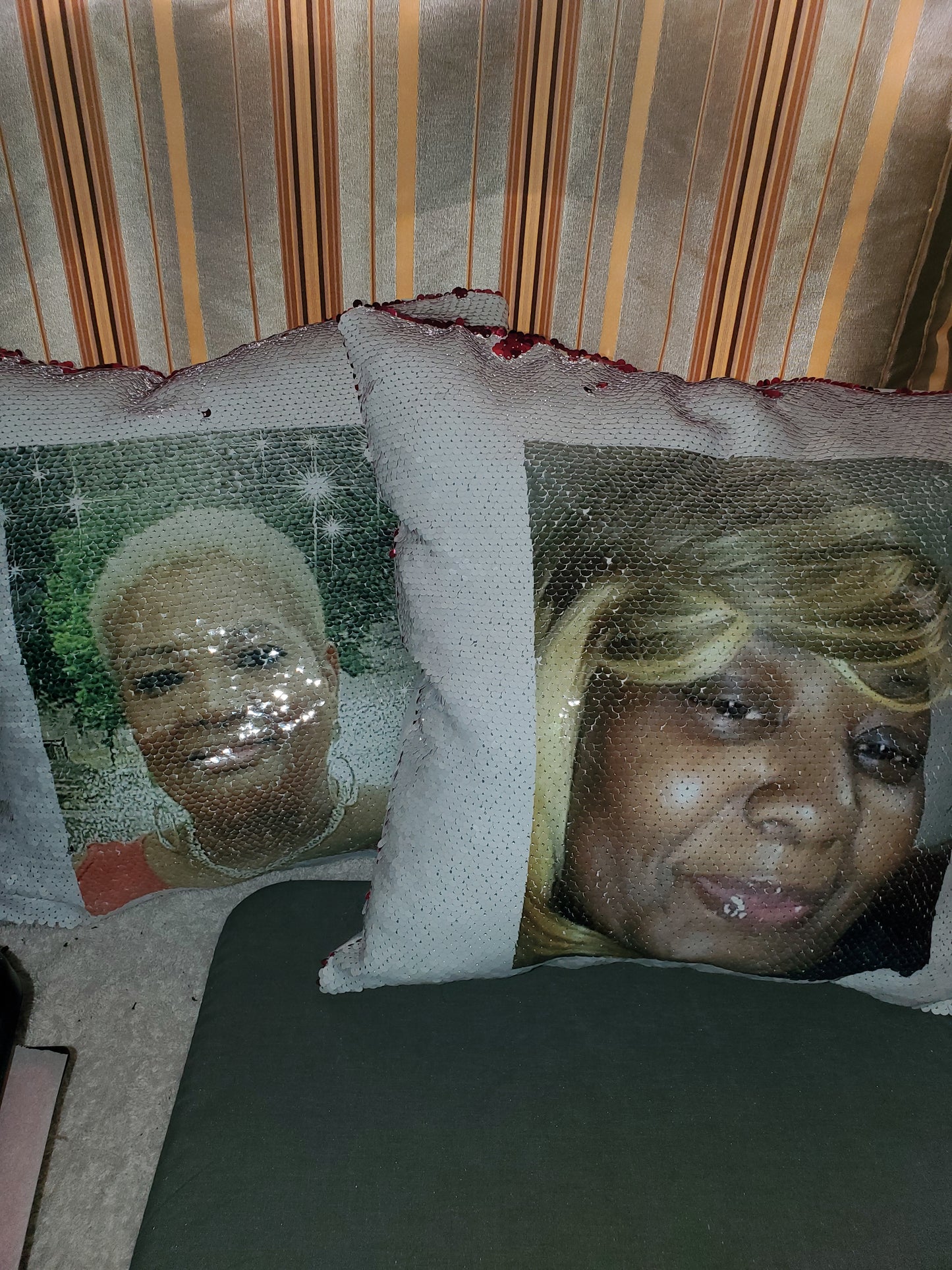 Sequin custom pillows