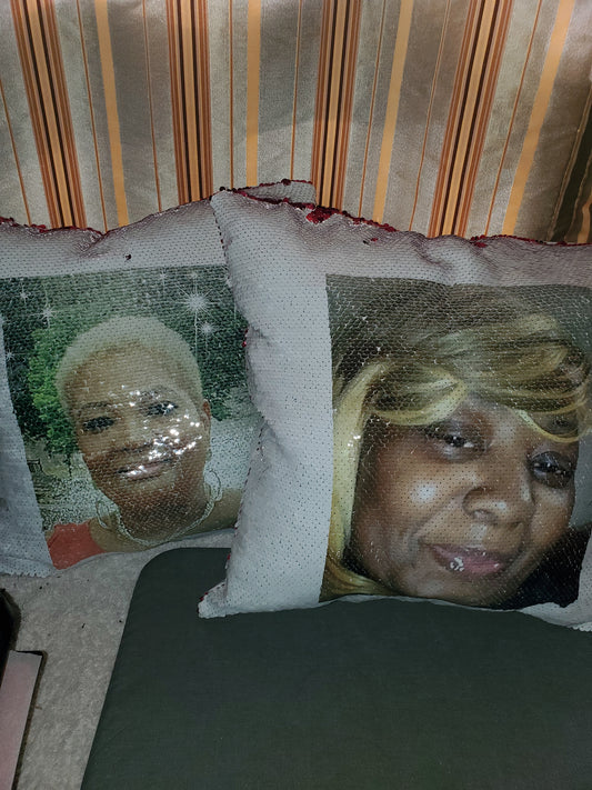 Sequin custom pillows